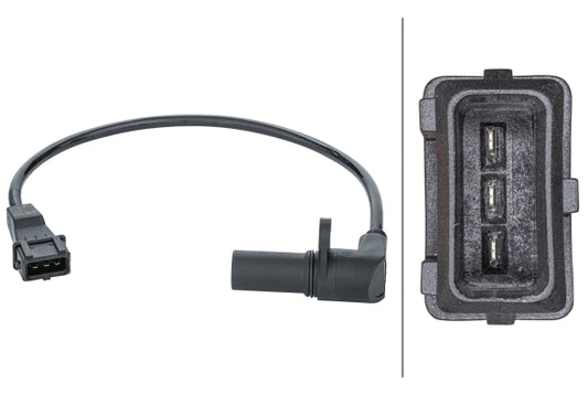 HELLA Sensor, crankshaft pulse - 3-pin connector 6PU013122-951