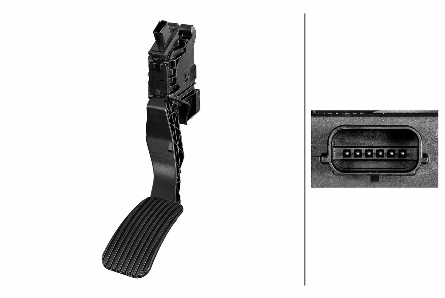 HELLA Sensor, accelerator pedal position - for left-hand drive vehicles - 6-pin connec 6PV934820-001
