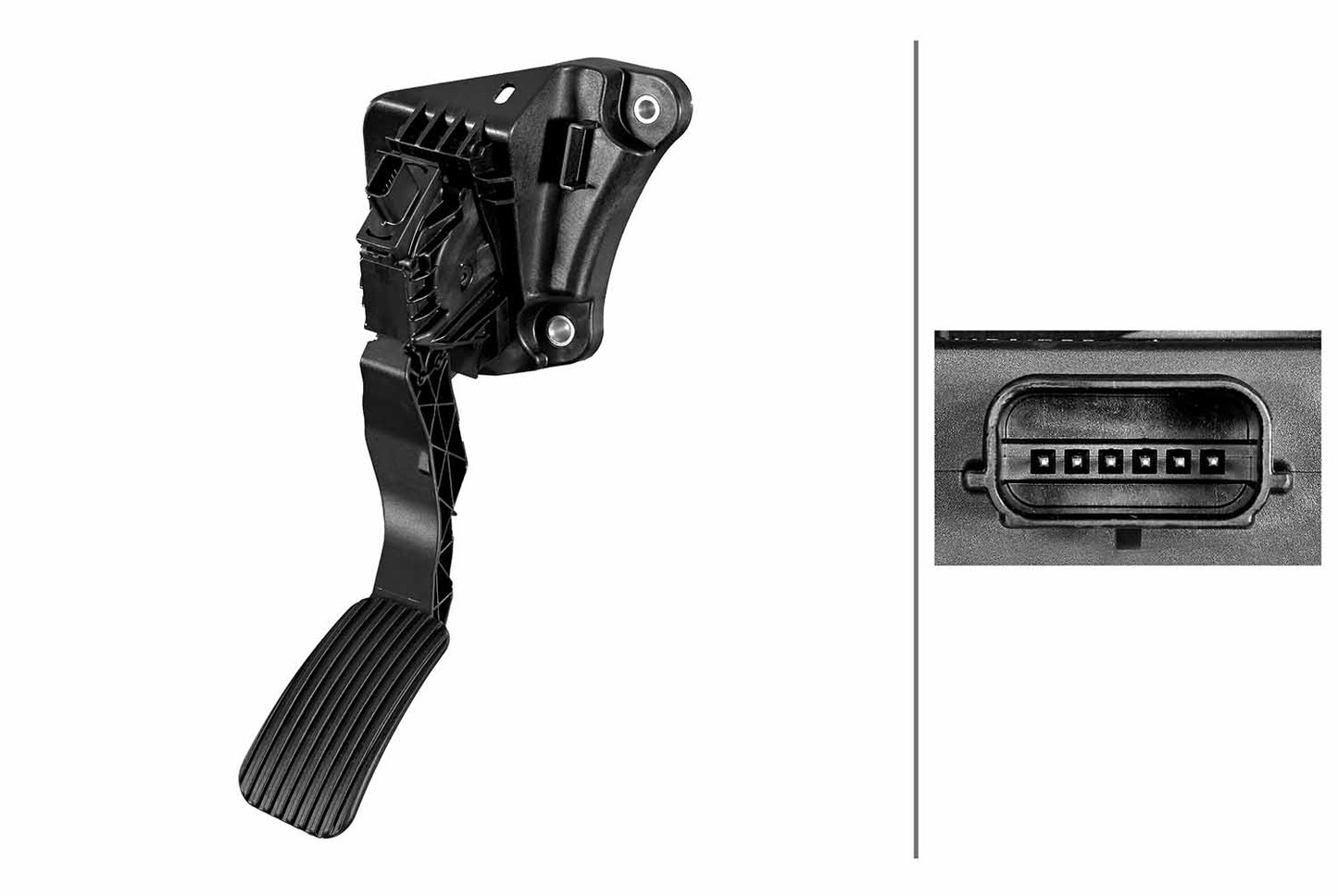 HELLA Sensor, accelerator pedal position - for left-hand drive vehicles - 6-pin connec 6PV934820-011