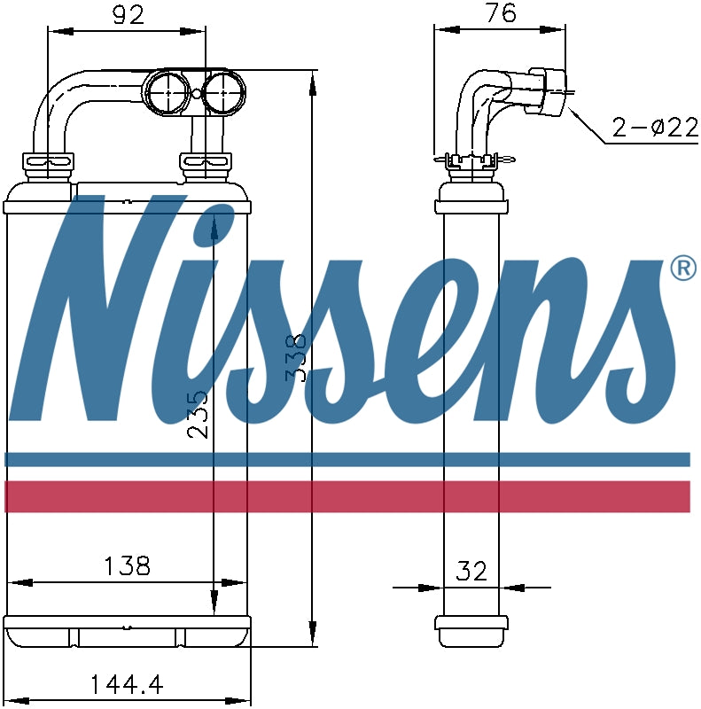 NISSENS Interior Heater Matrix 70519