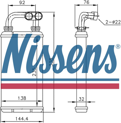 NISSENS Interior Heater Matrix 70519