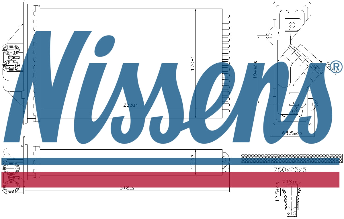 NISSENS Interior Heater Matrix 707293