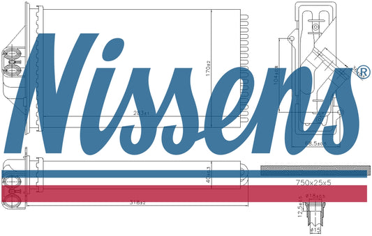 NISSENS Interior Heater Matrix 707293