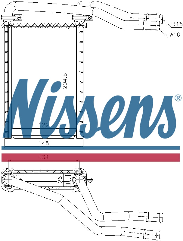 NISSENS Interior Heater Matrix 73991