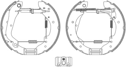 HELLA Brake Shoe Set - R0595 - for e.g. RENAULT 8DB355004-171