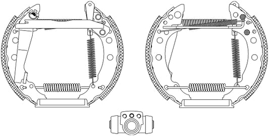 HELLA Brake Shoe Set - R0230 - for e.g. AUDI / SEAT / VOLKSWAGEN 8DB355003-711