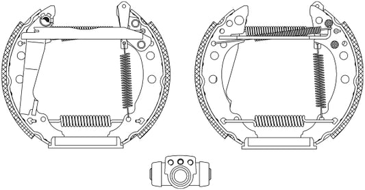 HELLA Brake Shoe Set - R0235 - for e.g. AUDI / VOLKSWAGEN 8DB355003-721
