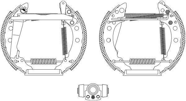 HELLA Brake Shoe Set - R0245 - for e.g. AUDI / SEAT / VOLKSWAGEN 8DB355003-741