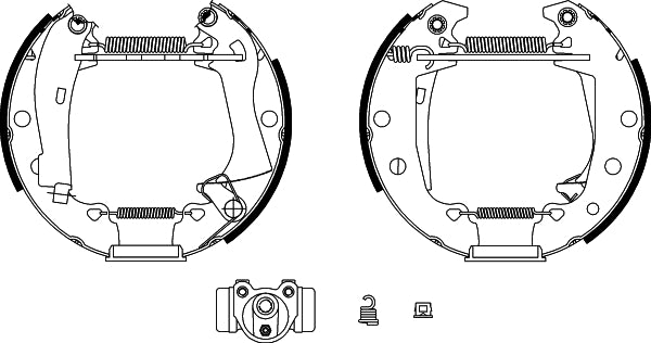 HELLA Brake Shoe Set - R0085 - for e.g. CITROEN 8DB355003-621