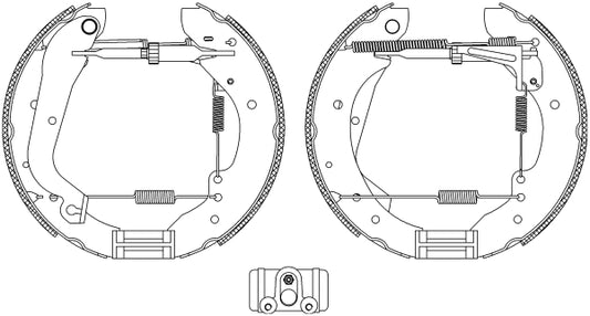 HELLA Brake Shoe Set - R0660 - for e.g. CITROEN / FIAT / PEUGEOT 8DB355004-281