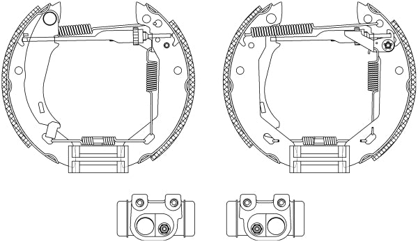 HELLA Brake Shoe Set - R0150 - for e.g. PEUGEOT 8DB355003-671