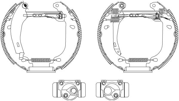 HELLA Brake Shoe Set - R0225 - for e.g. RENAULT 8DB355003-701