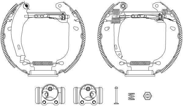 HELLA Brake Shoe Set - R0265 - for e.g. RENAULT 8DB355003-751
