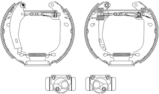 HELLA Brake Shoe Set - R0270 - for e.g. RENAULT 8DB355003-761