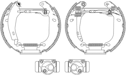HELLA Brake Shoe Set - R0375 - for e.g. RENAULT 8DB355003-871