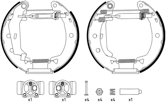 HELLA Brake Shoe Set - R0330 - for e.g. RENAULT 8DB355003-821