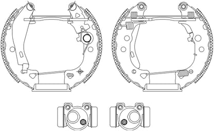 HELLA Brake Shoe Set - R0410 - for e.g. CITROEN / PEUGEOT 8DB355003-931