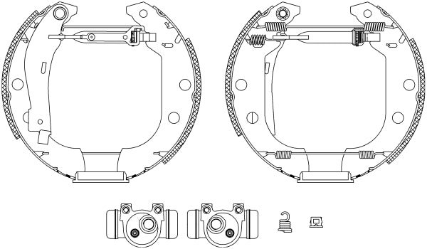 HELLA Brake Shoe Set - R0175 - for e.g. PEUGEOT 8DB355003-691