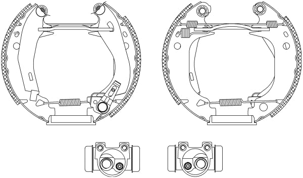 HELLA Brake Shoe Set - R0145 - for e.g. PEUGEOT 8DB355003-661