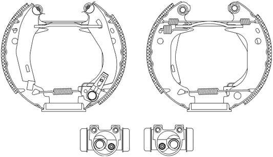 HELLA Brake Shoe Set - R0405 - for e.g. CITROEN / PEUGEOT 8DB355003-921