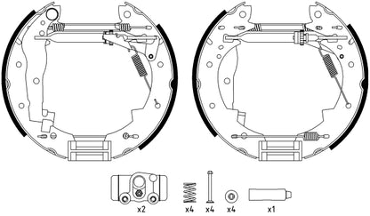 HELLA Brake Shoe Set - R1325 - for e.g. SUZUKI 8DB355022-731