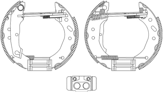 HELLA Brake Shoe Set - R1291 - for e.g. FORD 8DB355005-011