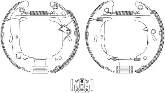HELLA Brake Shoe Set - R0580 - for e.g. FORD 8DB355004-141
