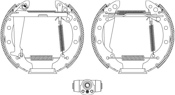 HELLA Brake Shoe Set - R0530 - for e.g. AUDI / VOLKSWAGEN 8DB355004-051