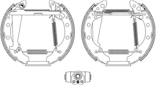 HELLA Brake Shoe Set - R0530 - for e.g. AUDI / VOLKSWAGEN 8DB355004-051