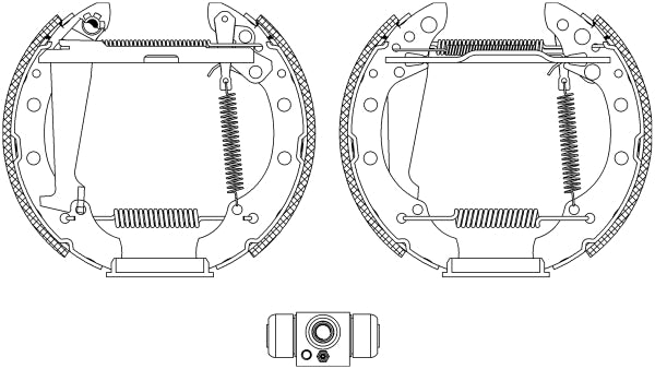 HELLA Brake Shoe Set - R1270 - for e.g. SEAT / SKODA / VOLKSWAGEN 8DB355004-961