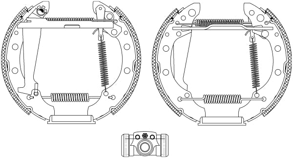 HELLA Brake Shoe Set - R1292 - for e.g. SEAT / SKODA / VOLKSWAGEN 8DB355005-021