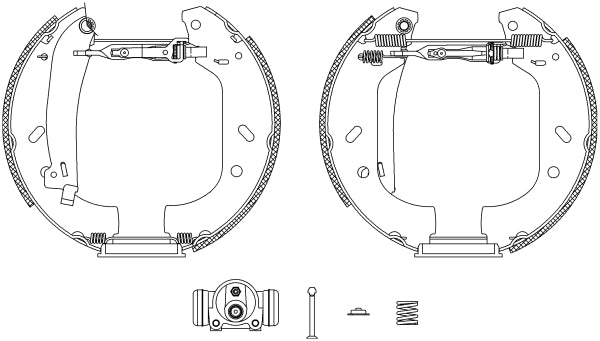 HELLA Brake Shoe Set - R0590 - for e.g. CITROEN / FIAT / LANCIA / PEUGEOT 8DB355004-161