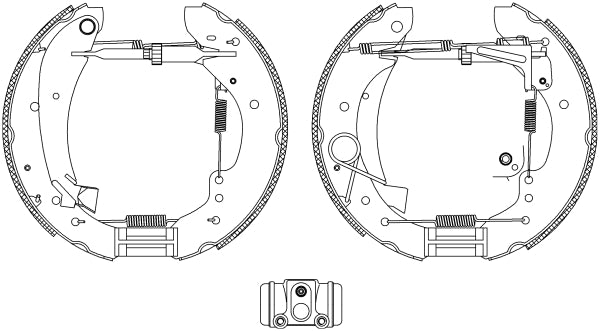 HELLA Brake Shoe Set - R0630 - for e.g. FIAT 8DB355004-221