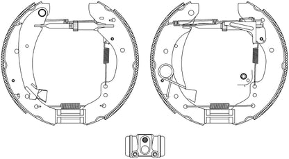 HELLA Brake Shoe Set - R0630 - for e.g. FIAT 8DB355004-221