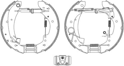 HELLA Brake Shoe Set - R0635 - for e.g. FIAT 8DB355004-231