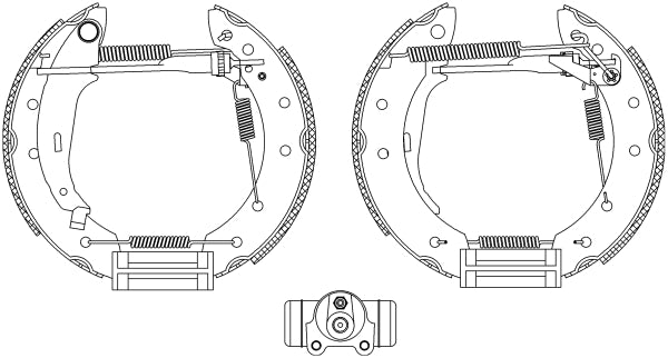 HELLA Brake Shoe Set - R0440 - for e.g. PEUGEOT / RENAULT 8DB355003-981