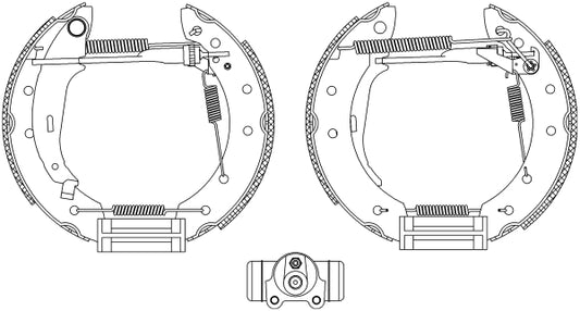 HELLA Brake Shoe Set - R0440 - for e.g. PEUGEOT / RENAULT 8DB355003-981