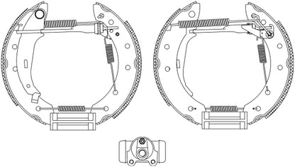 HELLA Brake Shoe Set - R0665 - for e.g. CITROEN / PEUGEOT 8DB355004-291
