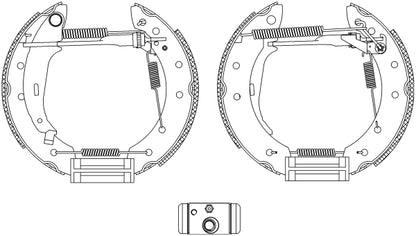 HELLA Brake Shoe Set - R1294 - for e.g. CITROEN / PEUGEOT 8DB355005-041