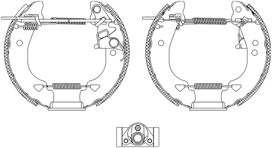HELLA Brake Shoe Set - R0690 - for e.g. FIAT 8DB355004-331
