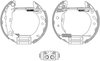 HELLA Brake Shoe Set - R0780 - for e.g. FORD / MAZDA 8DB355004-441