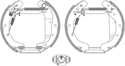 HELLA Brake Shoe Set - R1338 - for e.g. OPEL 8DB355022-671