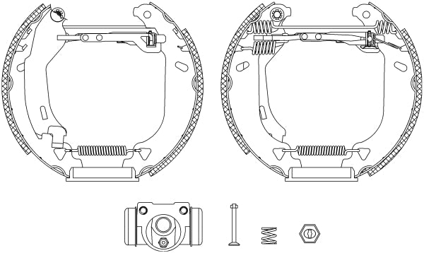 HELLA Brake Shoe Set - R0655 - for e.g. FIAT / LANCIA 8DB355004-271