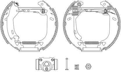HELLA Brake Shoe Set - R0655 - for e.g. FIAT / LANCIA 8DB355004-271