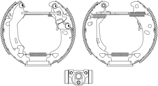HELLA Brake Shoe Set - R0680 - for e.g. FIAT / LANCIA 8DB355004-311