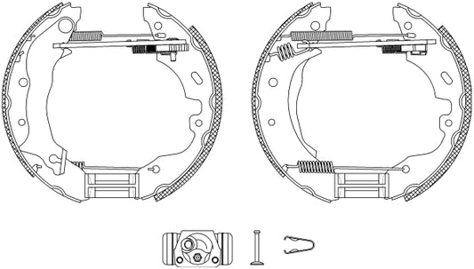 HELLA Brake Shoe Set - R0555 - for e.g. FORD 8DB355004-091