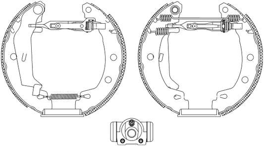 HELLA Brake Shoe Set - R1050 - for e.g. RENAULT 8DB355004-691