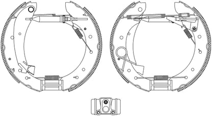HELLA Brake Shoe Set - R0640 - for e.g. CITROEN / FIAT / PEUGEOT 8DB355004-241