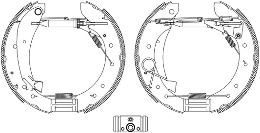 HELLA Brake Shoe Set - R1319 - for e.g. CITROEN / PEUGEOT 8DB355005-281
