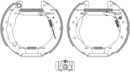 HELLA Brake Shoe Set - R0685 - for e.g. RENAULT 8DB355004-321